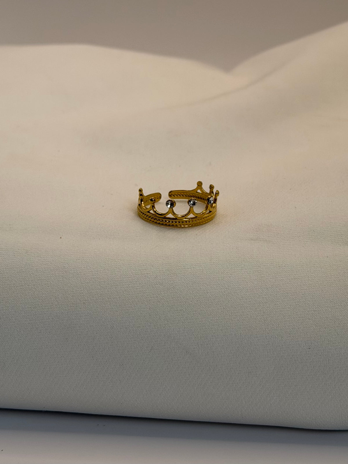 ANILLO CORONA DORADO