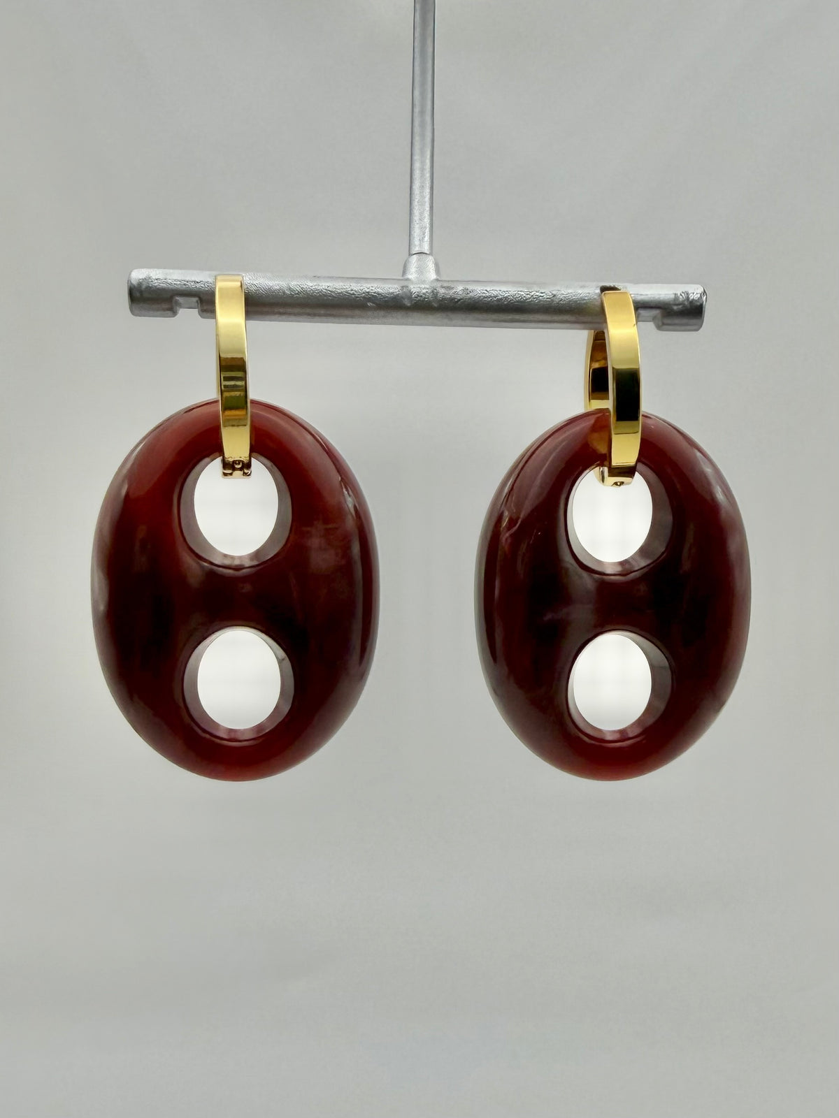 ARETES BOTON TINTOS