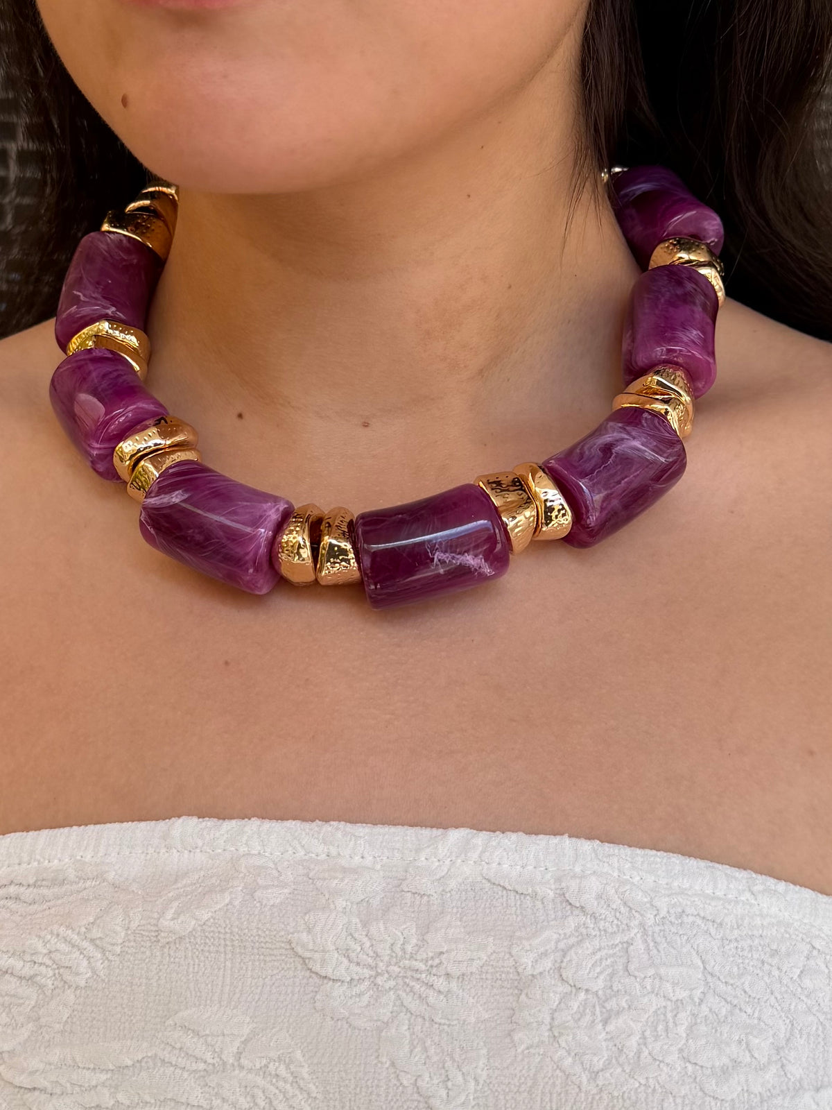 COLLAR CHUNKY FIUSHA DORADO