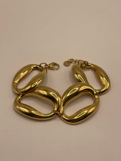 PULSERA BOTON DORADO