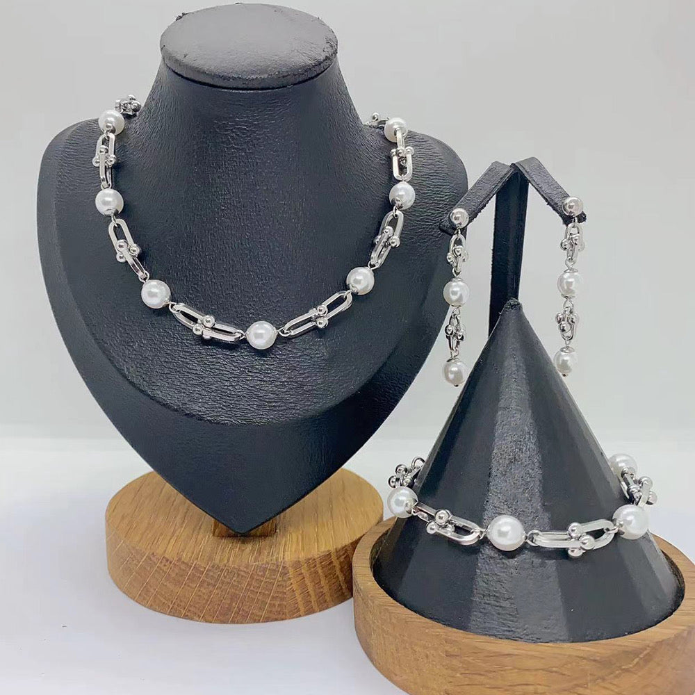 CONJUNTO 3 PZAS CADENA PLATA