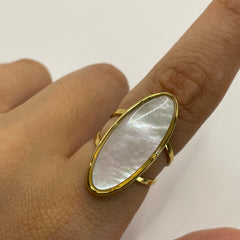 ANILLO AMBAR BLANCO
