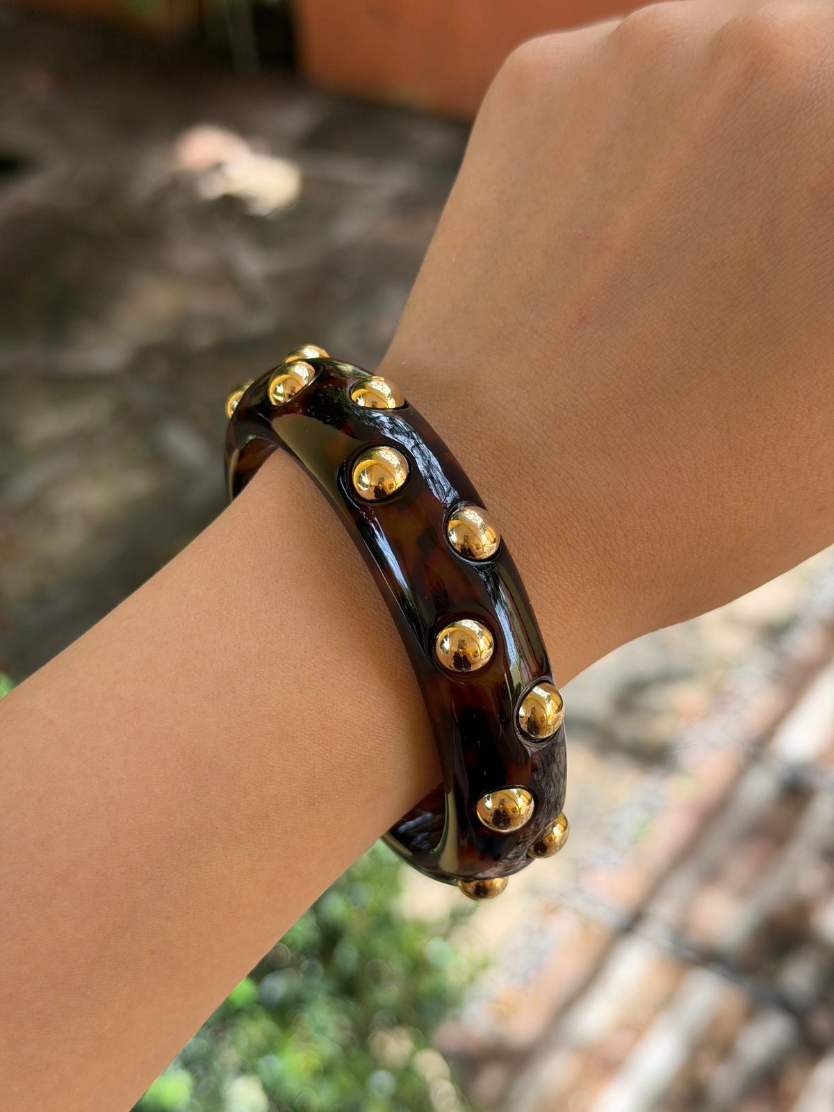 PULSERA RESINA ESTOPEROLES CAFE