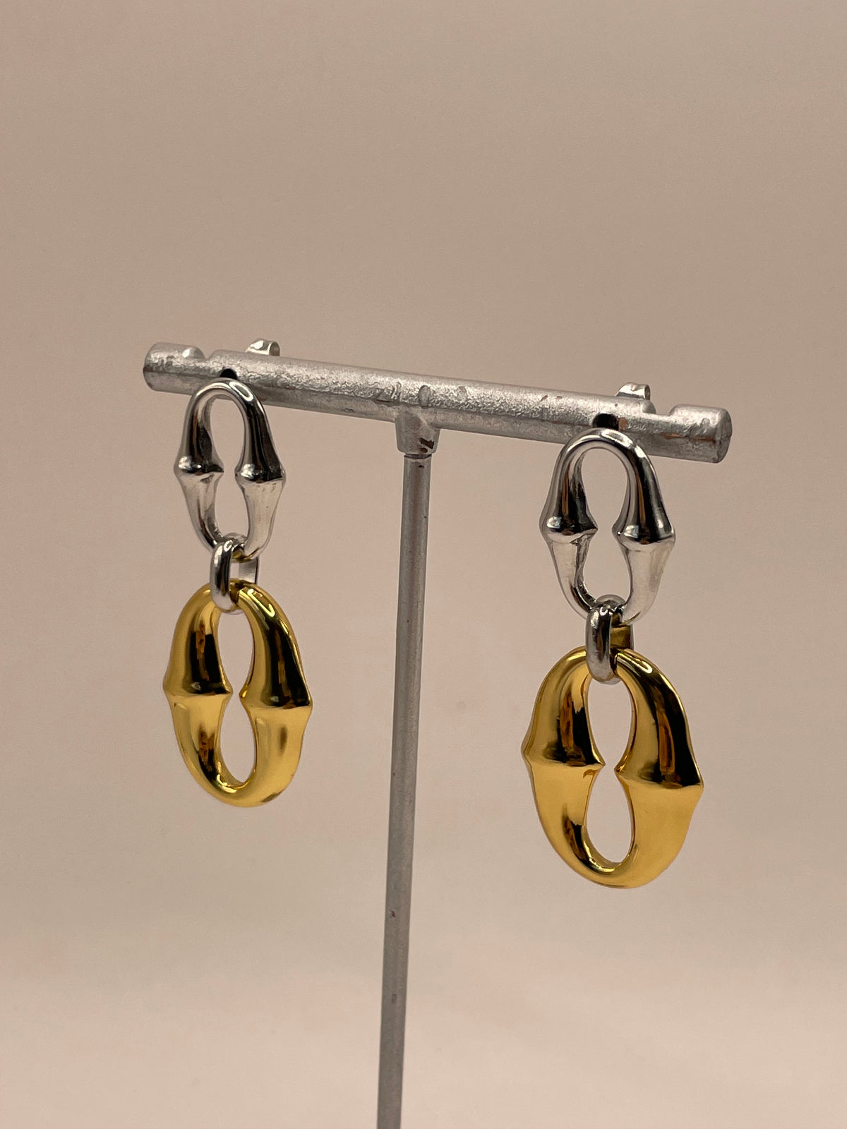 ARETES BOTON COMBINADOS