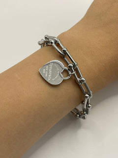 PULSERA TIFFANY PLATA CORAZON