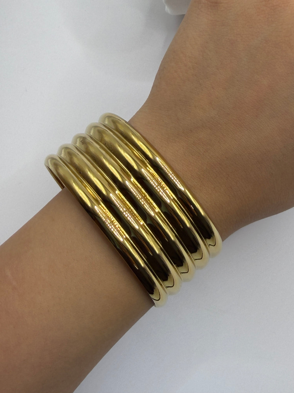 PULSERA ANCHA DORADA