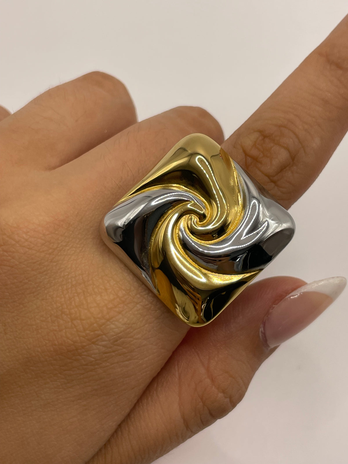 ANILLO CUADRADO COMBINADO