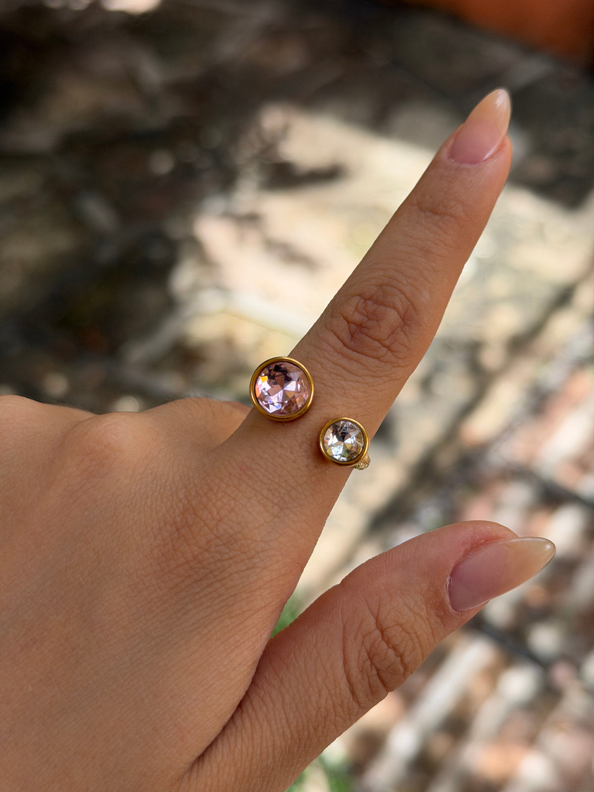 ANILLO DOBLE ZIRCONIAS