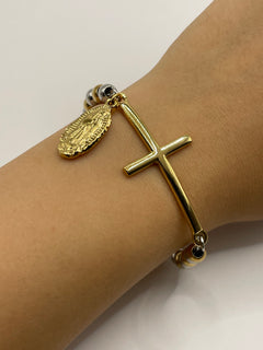 PULSERA CRUZ COMBINADA 1