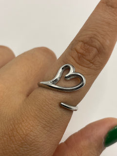 ANILLO CORAZON PLATA