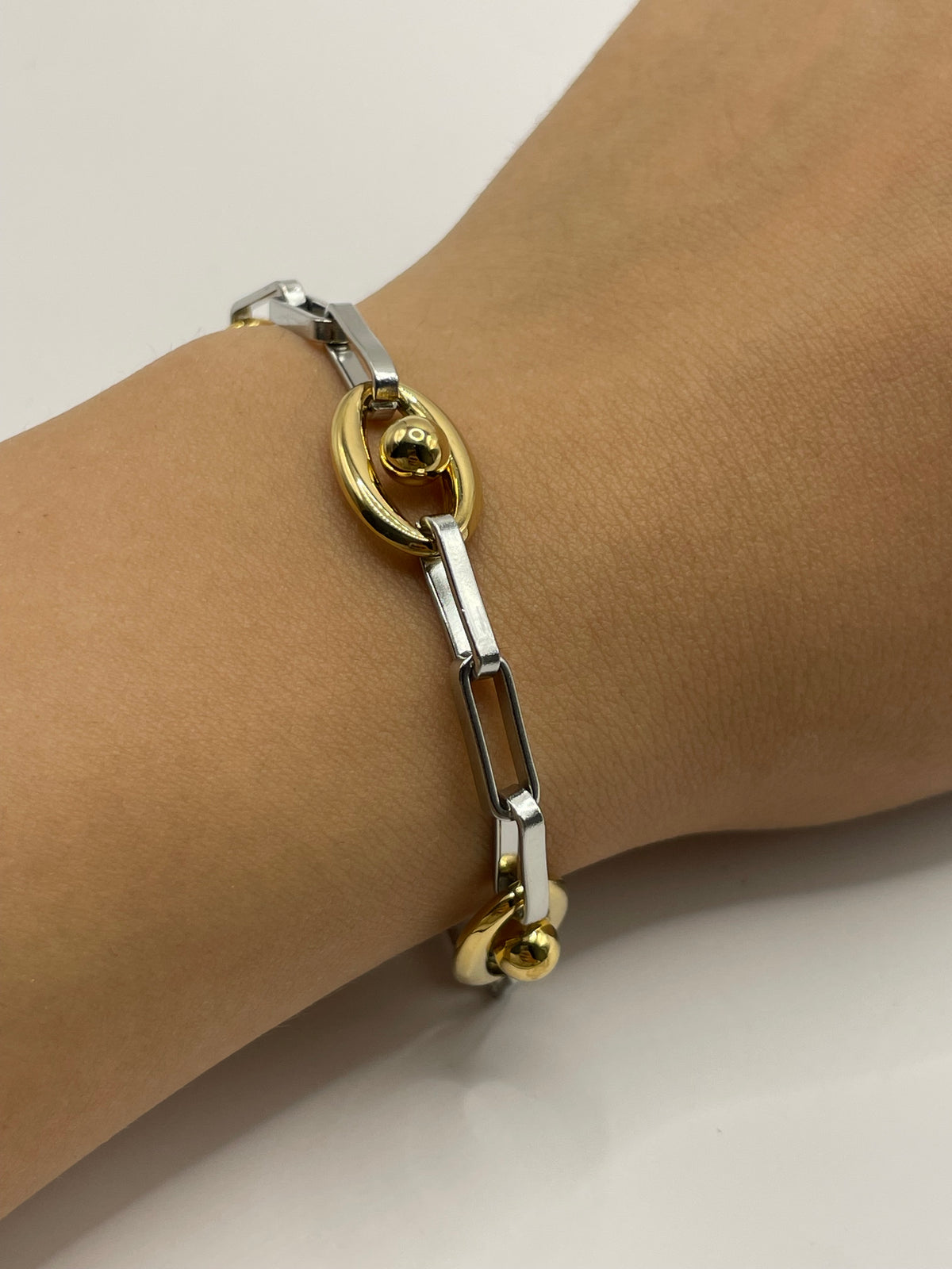 PULSERA BOTON COMBINADA