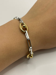 PULSERA BOTON COMBINADA