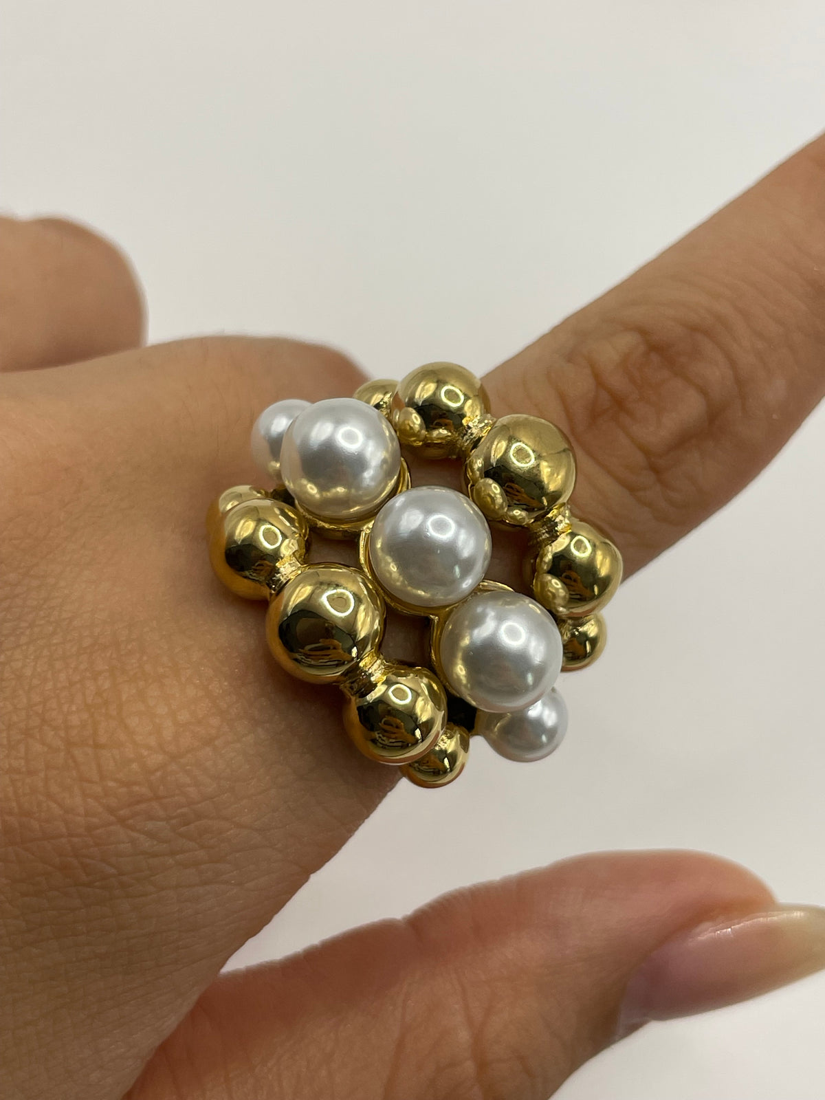 ANILLO CHUNKY PERLAS