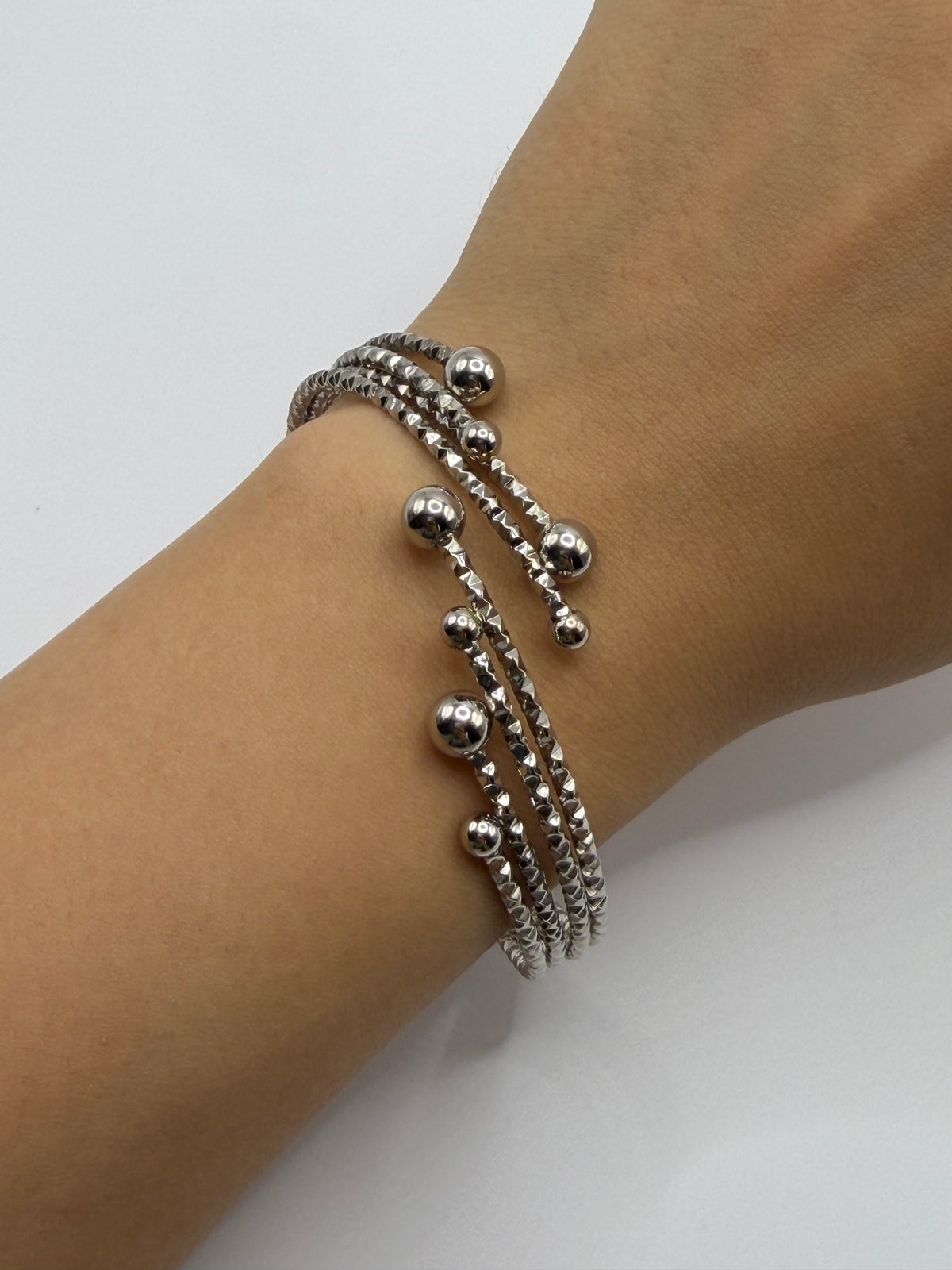 PULSERA BURBUJAS PLATA