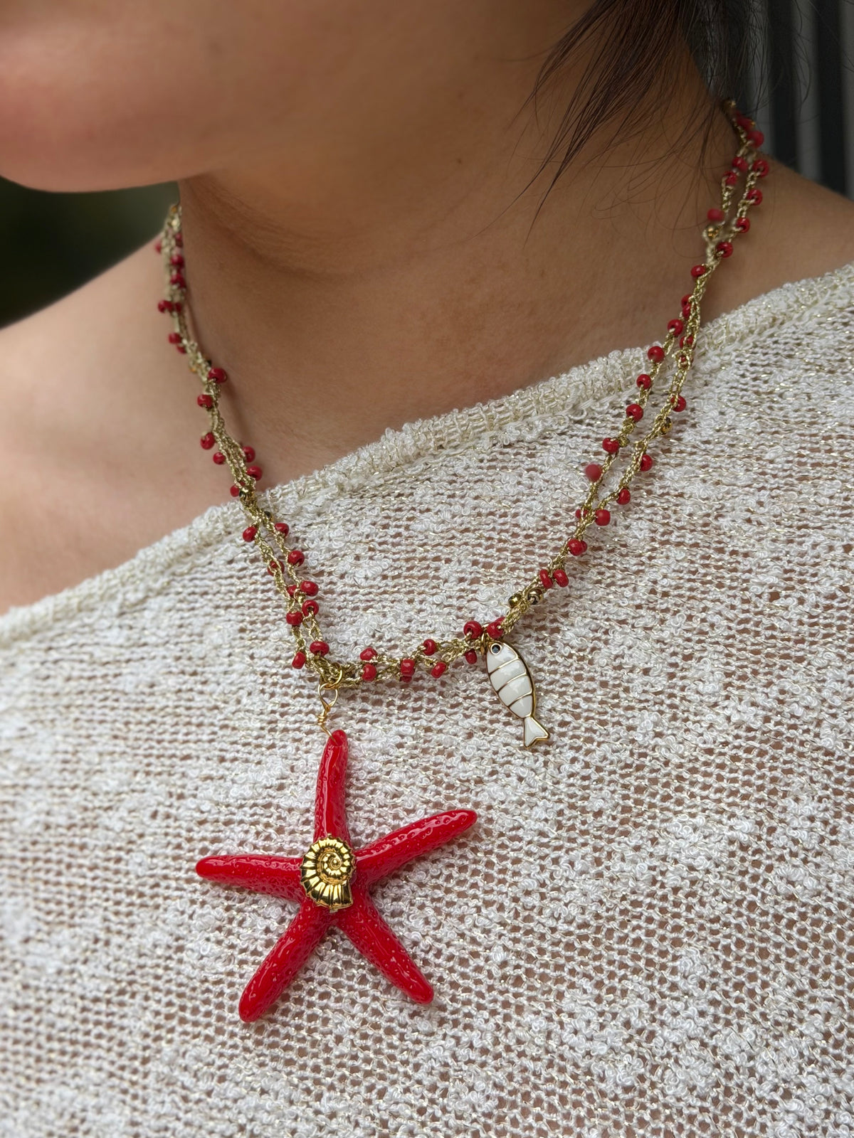 COLLAR ESTRELLA ROJA MAR