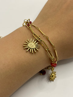 PULSERA SOL ROJO