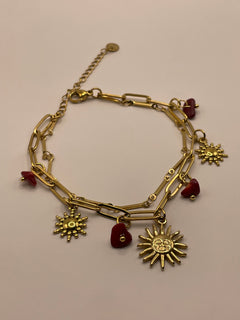 PULSERA SOL ROJO