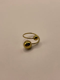 ANILLO DOBLE BURBUJA DORADO
