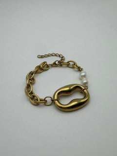 PULSERA BOTON PERLAS
