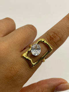 ANILLO RECTANGULAR ZIRCONIA