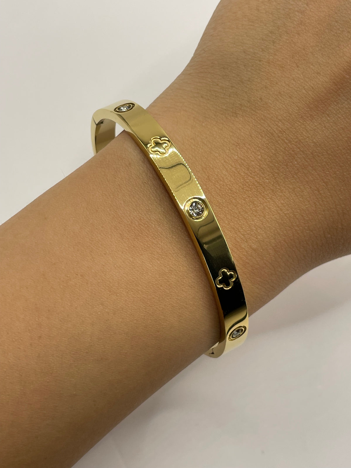 PULSERA CARTIER DORADA ZIRCONIAS