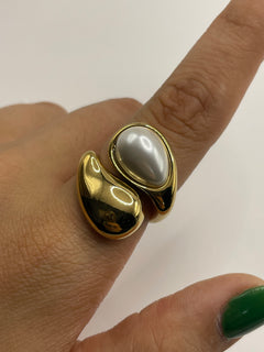 ANILLO DORADO PERLA JULIETA