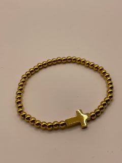 PULSERA CUENCAS CRUZ DORADA