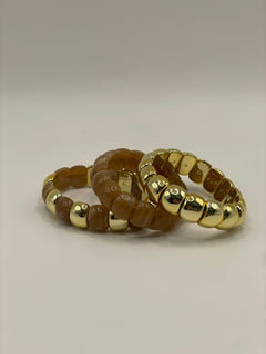 CONJUNTO 3 PULSERAS RESINA LATE
