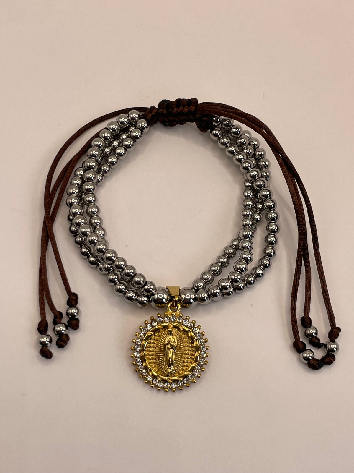 PULSERA CUENCAS VIRGEN CAFE