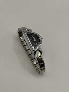 RELOJ MEDIA LUNA PLATA