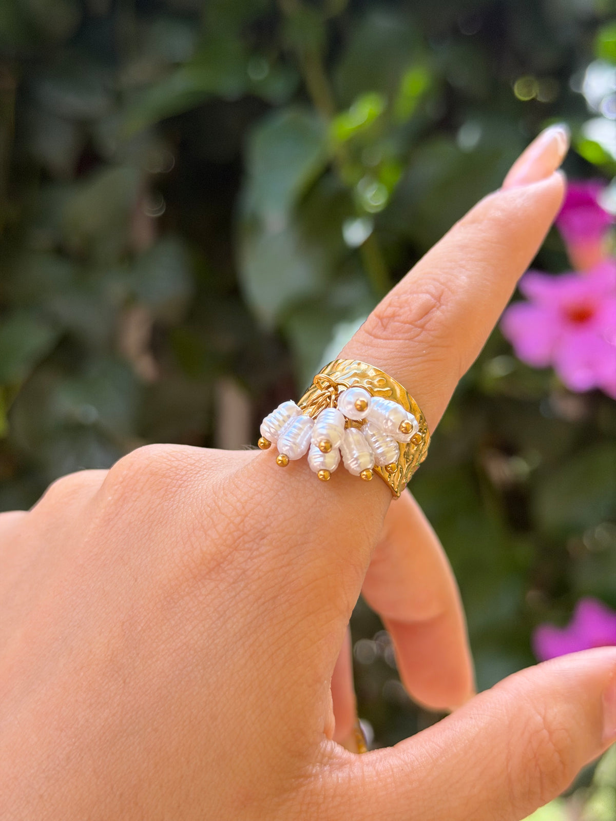 ANILLO PERLA DORADO