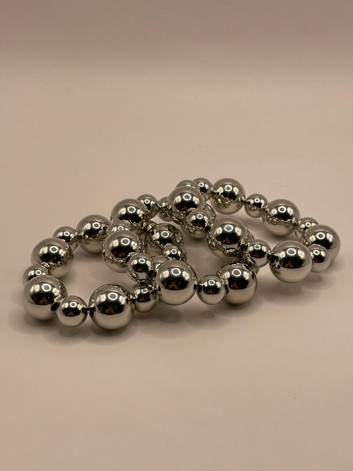 CONJUNTO 3 PULSERAS PLATA RESINA