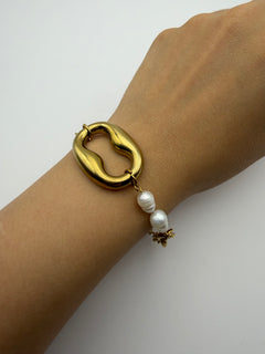 PULSERA BOTON PERLAS