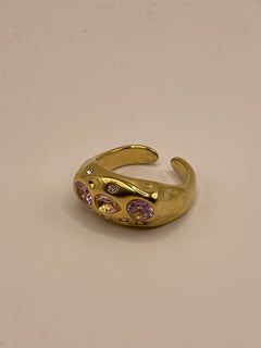 ANILLO ZIRCONIAS ROSAS
