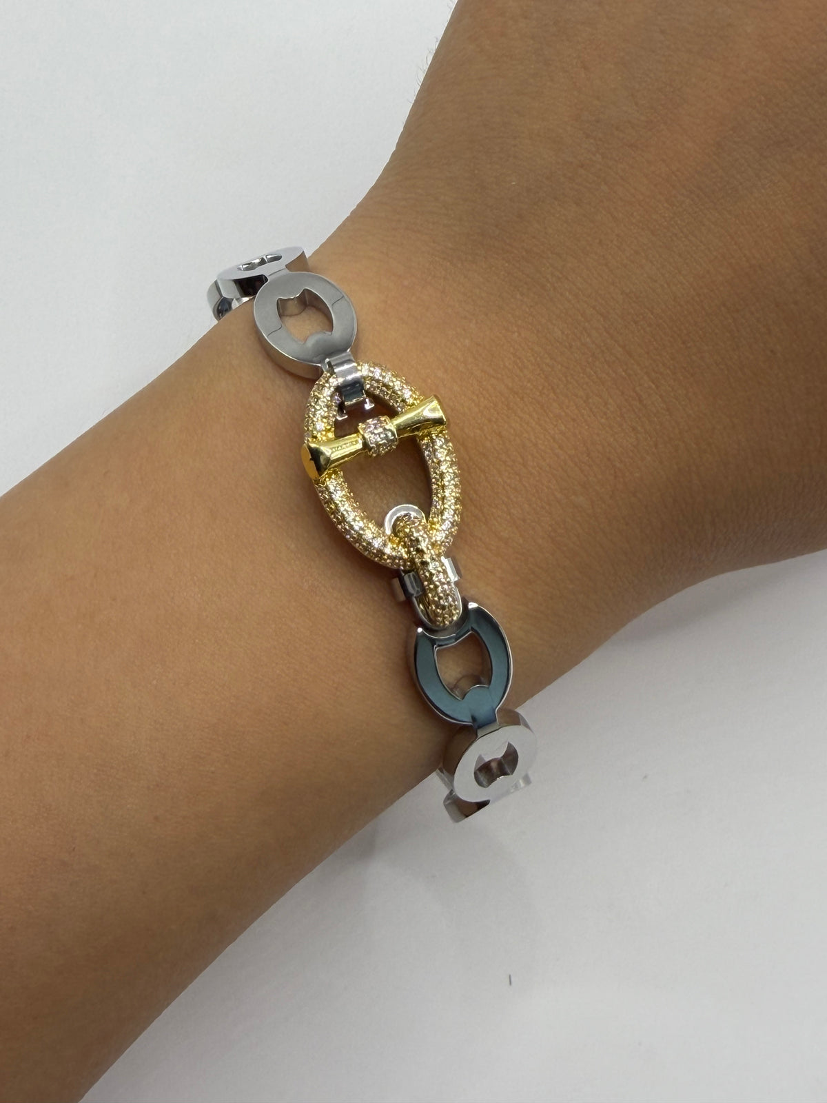 PULSERA CADENA COMBINADA