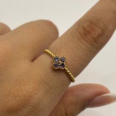 ANILLO TREBOL LILA 7-8
