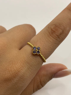 ANILLO TREBOL LILA 7-8