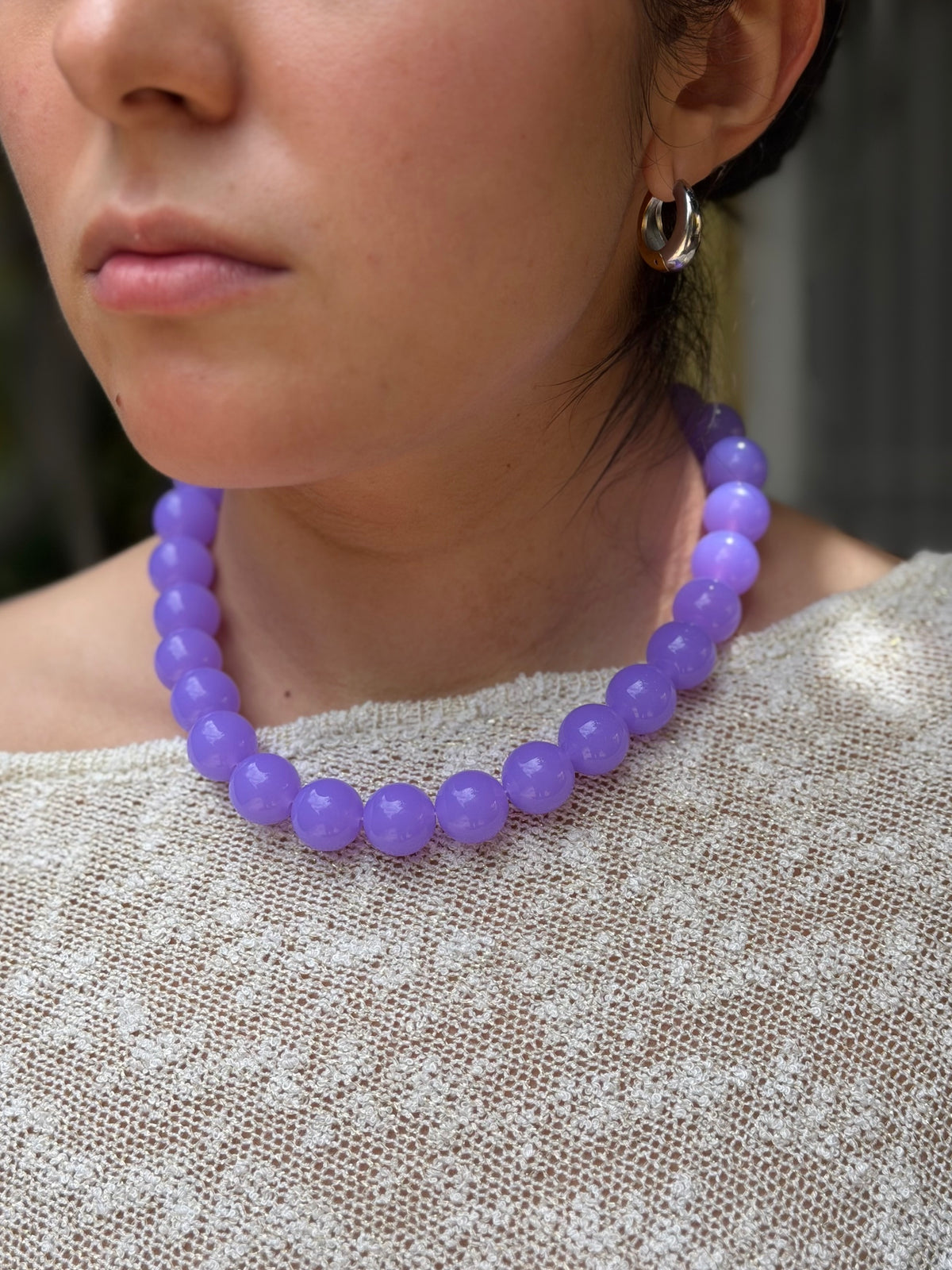 COLLAR CUENCAS LILA LISO