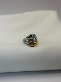 ANILLO DOBLE ZIRCONIA COMBINADO