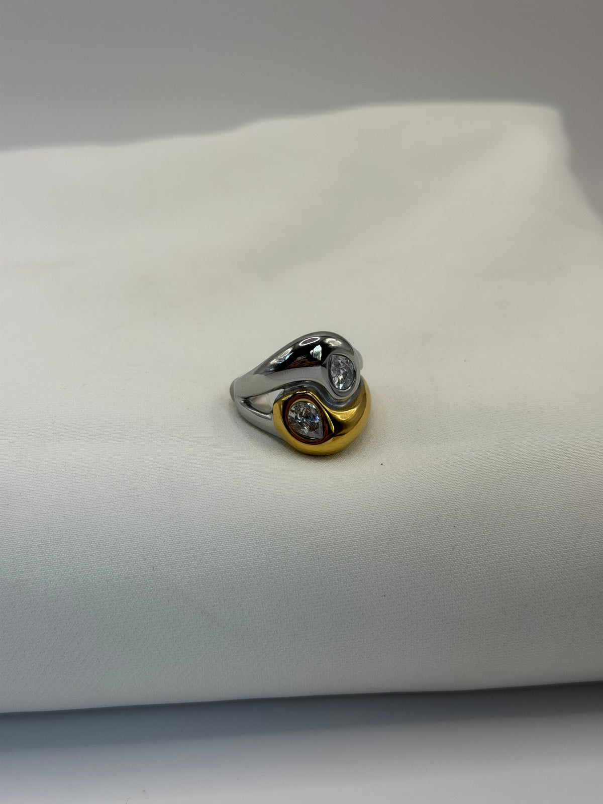 ANILLO DOBLE ZIRCONIA COMBINADO