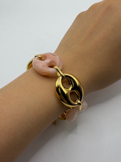 PULSERA BOTON ROSA