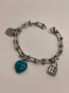 PULSERA TIFFANY CANDADO AZUL