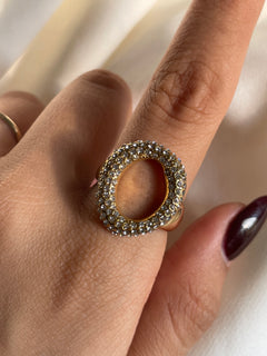ANILLO ONDA CRISTALES AJUSTABLES