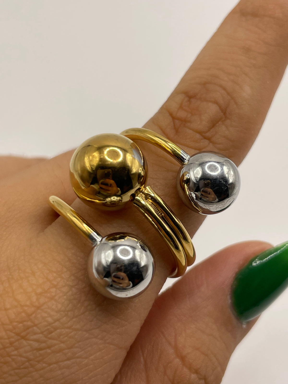 ANILLO BURBUJAS COMBINADO TALLA 8