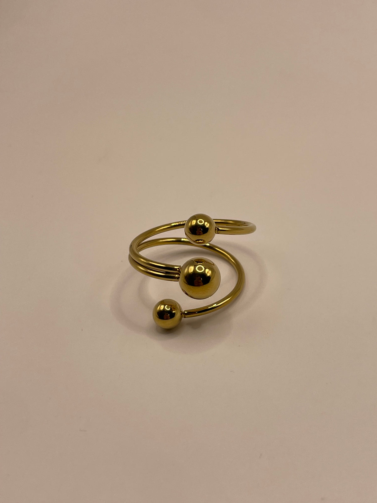 ANILLO BURBUJA TRIPLE DORADO