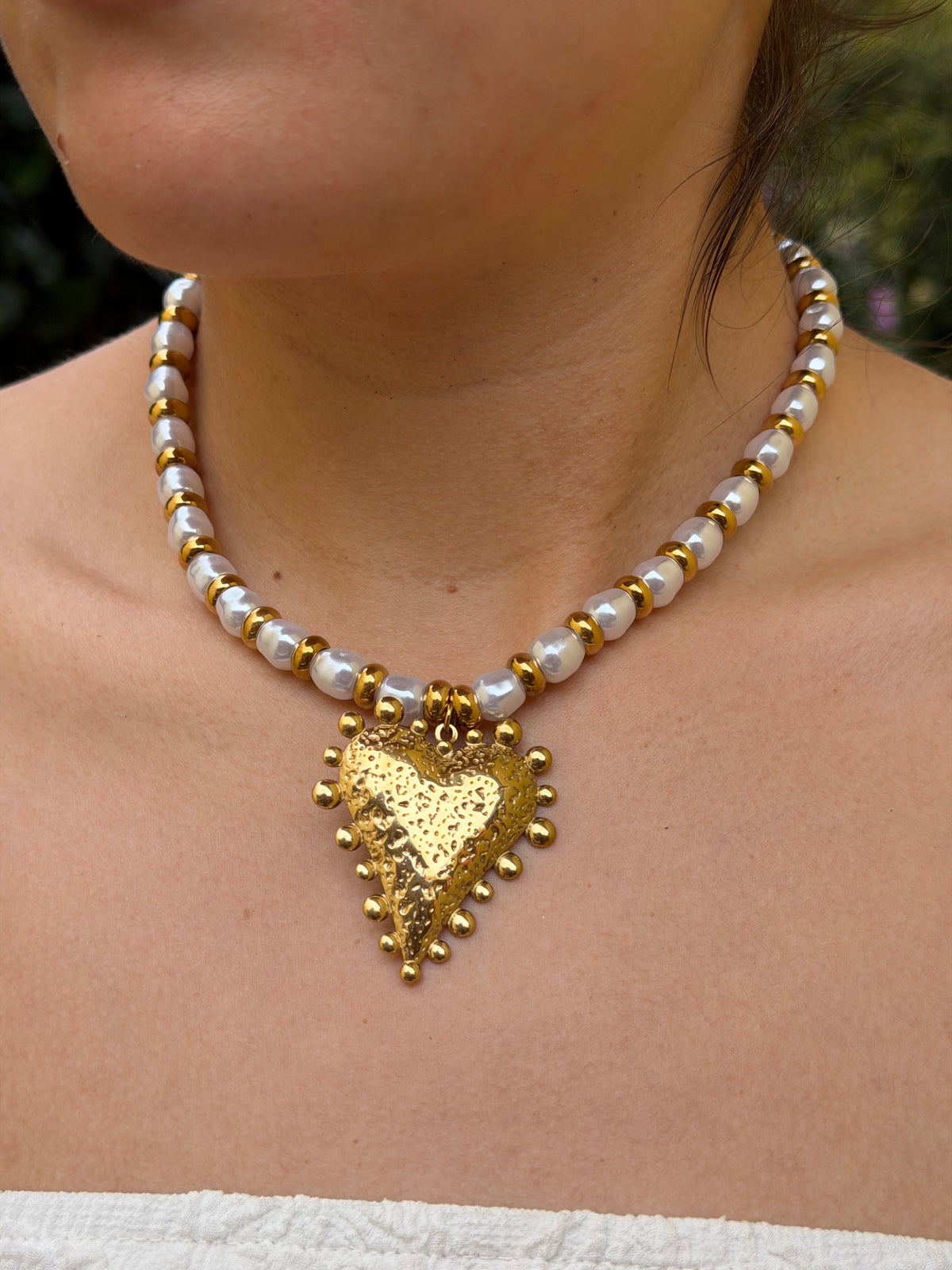 COLLAR CUENCAS CORAZON PLATA