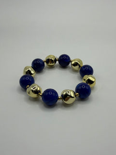 PULSERA CUENCAS AZUL DORADO