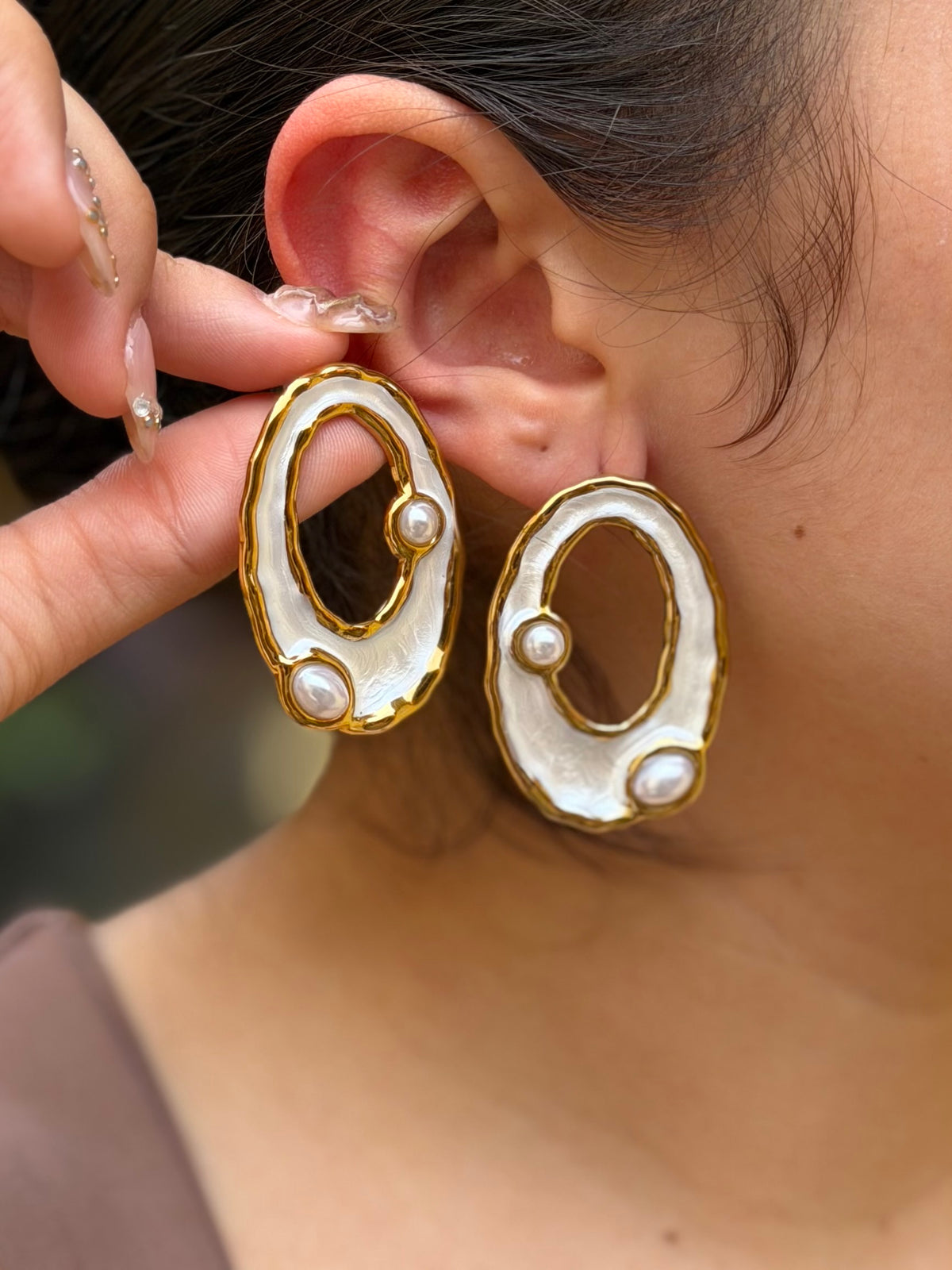 ARETES CIRCULAR PERLA