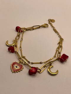 PULSERA CORAZON ROJO