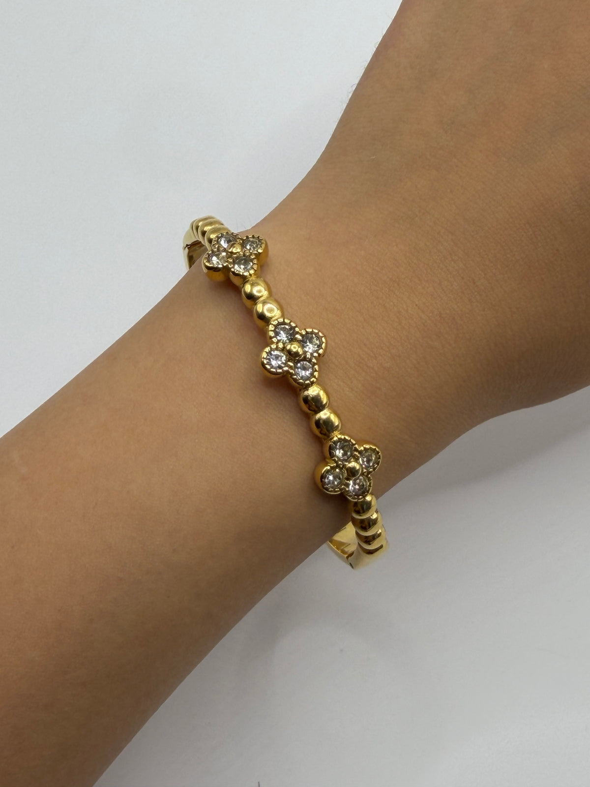 PULSERA TREBOL ZIRCONIAS